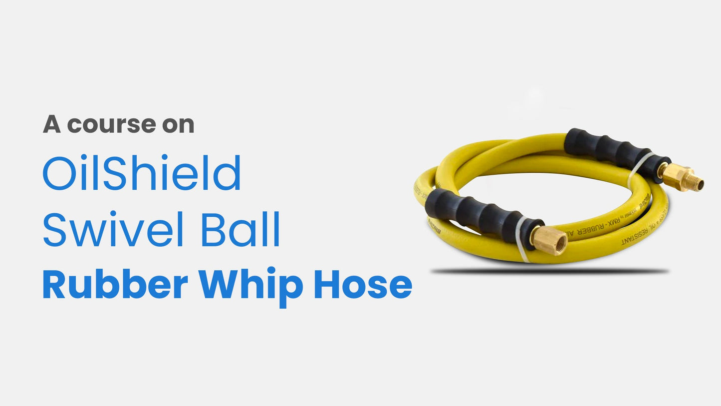 OilShield Swivel Ball Rubber Whip Air Hose